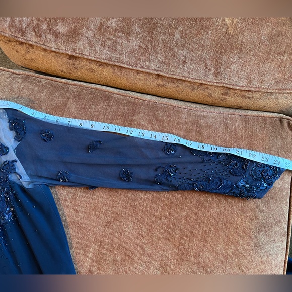 Mother of the Bride blue sequin gown. Only worn twice in the last 24 years. - Picture 7 of 15